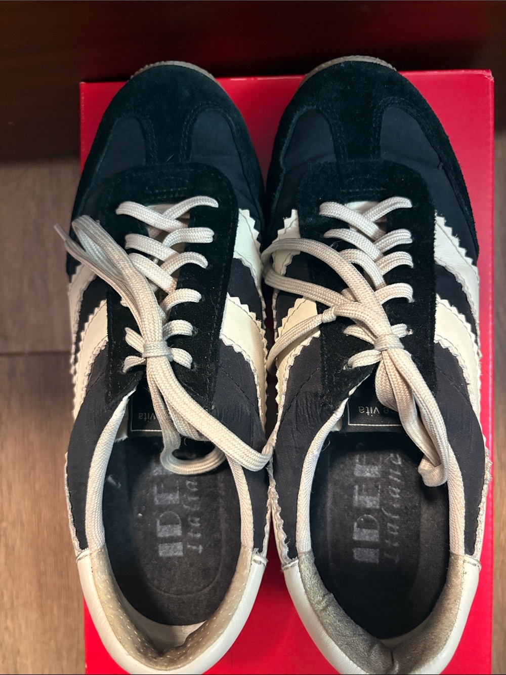 Dolce Vita Black and White Women's Retro Runner Sneakers